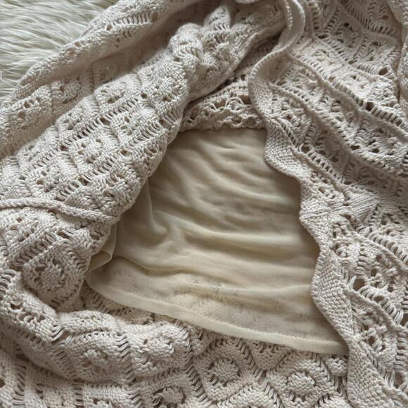 Moda International Women's Cream and Tan Dress - Picture 5 of 6